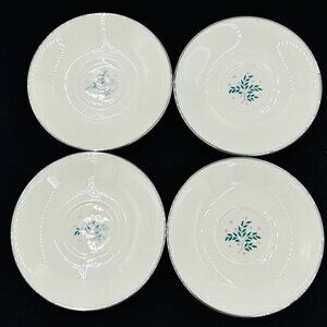 Syracuse China Lyric 5 7/8" Saucer Vintage MCM Made in USA Set of 4